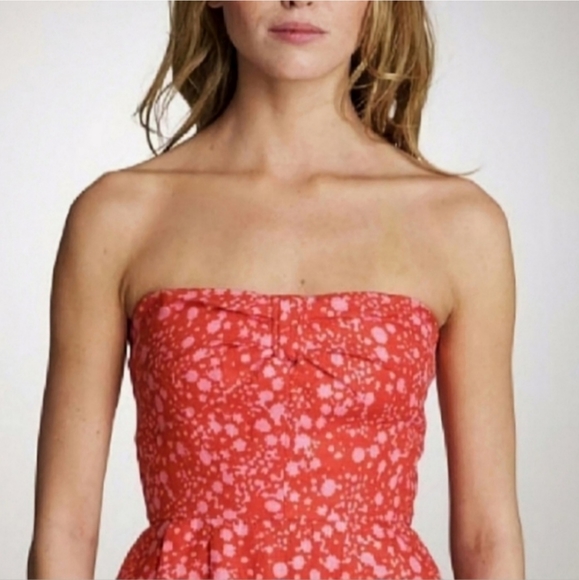🌟3 For $15 SALE🌟 NWT J. Crew 100% Linen Constellations Strapless Dress - Picture 2 of 11